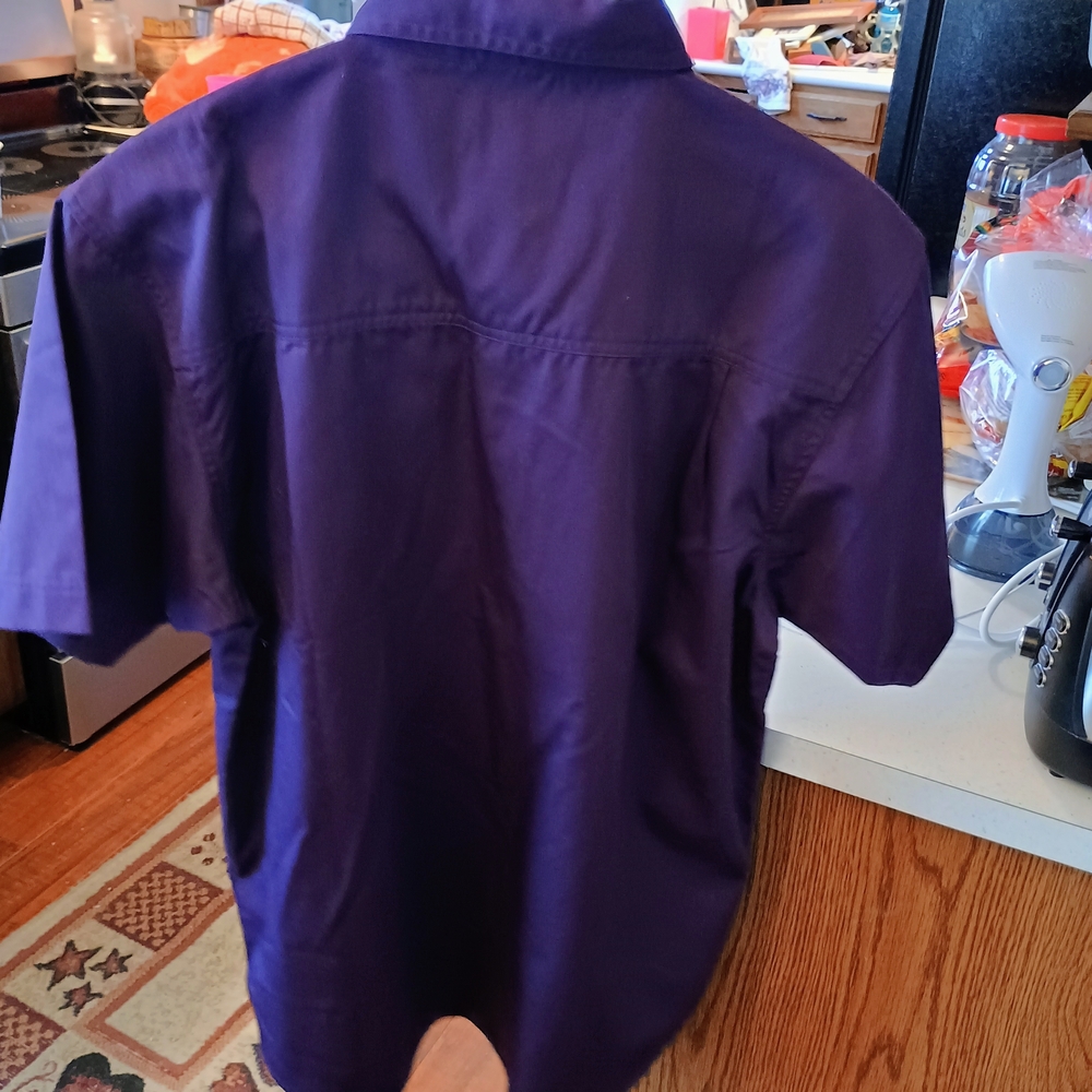 Men's Purple Button-Down Shirt - Picture 2 of 3